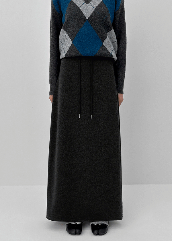 Delluring Brushed-Fleece Long Skirt