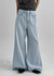 Sleng Summer Seam Washed Wide Bootcut Denim Pants