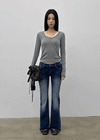 Swarm Low-waisted Bootcut Denim Pants
