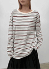 Geltom Loose Fit Striped Long Sleeve T-shirt