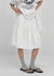 Corduroy polka dot tiered midi skirt