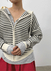 Bagel Stripe Knit Hoodie
