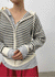 Bagel Stripe Knit Hoodie