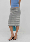 Zings Striped Midi Skirt