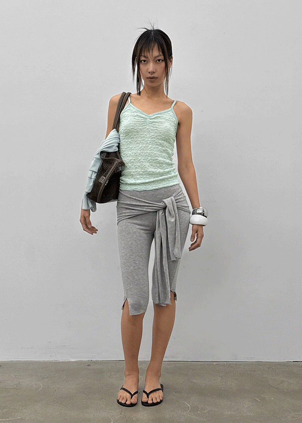 Stillup Shirred Strap Capri Pants