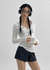 Menang Summer Tension Sheer Henley Neck Long Sleeve Tee