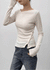 Tspi Slit Button Knit Long Sleeve T-shirt