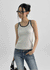 Faitke Contrast Sleeveless Top