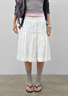 Mirage Frill Banding Midi Skirt