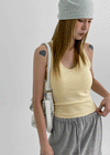 Fruit Basic Halter Sleeveless (built-in Cap)
