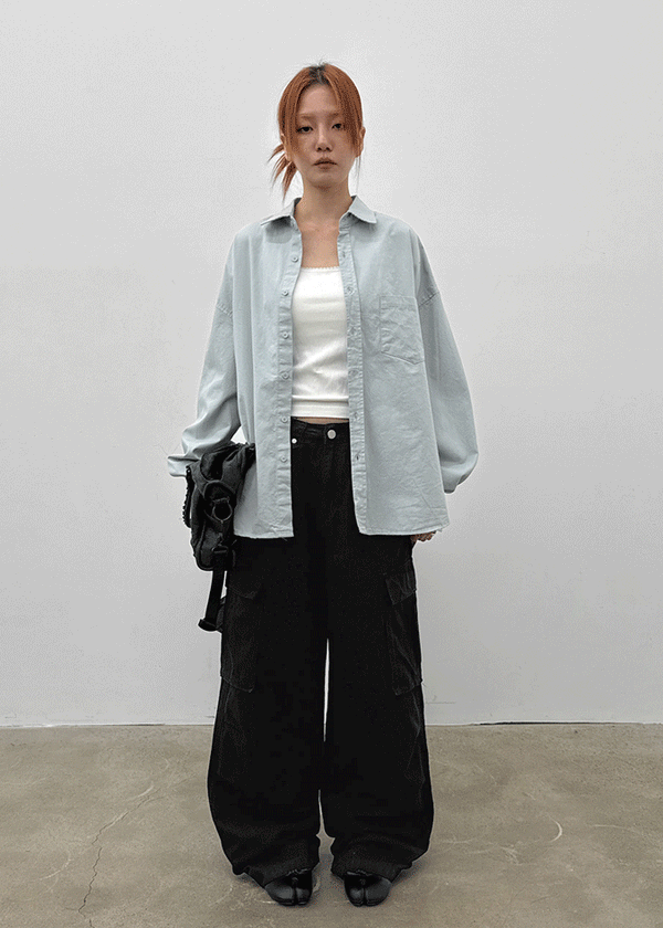 Royken Loose Fit Washed Cotton Shirt