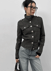 Meloding Vintage High Neck Jacket