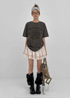 Nellie's satin lace miniskirt