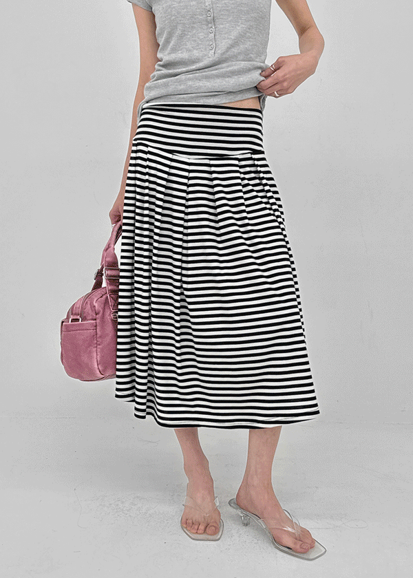 Paikan Summer Striped Long Skirt