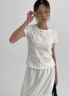 Kyoto Dot Halter Layered Short Sleeve T-shirt