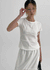 Kyoto Dot Halter Layered Short Sleeve T-shirt