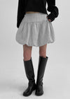 Treekeum Balloon Check Mini Skirt