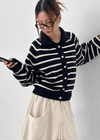 Pell Stripe Collar Knit Cardigan