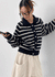 Pell Stripe Collar Knit Cardigan