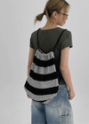 Forstin Stripe Knit Drawstring Bag