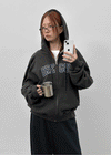 Bendit Loose-fit Printed Hooded Zip-up