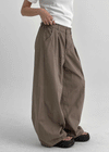 Bohol Curve Wide Back Banding Cotton Pants