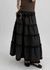 Ouni Nylon Cancan Flare Long Skirt