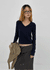 Relucton V-neck long-sleeve tee