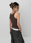 Hoveton Ribbed halter sleeveless