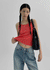 Allneu Henley Neck Star Dot Sleeveless Top