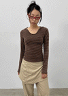 Zelm Striped Knit Hoodie