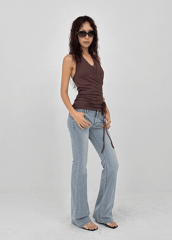 Poplit Wrap Halter Sleeveless