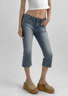 Chongnut Washed Denim Capri Pants