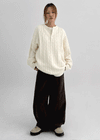 Non-tem Velvet Fleece Straight Cotton Pants