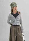 Flat Eyelet Summer Crop Cardigan