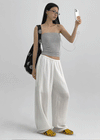 Curveuner Banding Strap Wide Pants