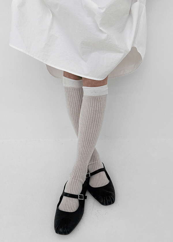 Finmel See-Through Ribbed Socks