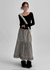 Lily Check Frill Cancan Long Skirt