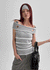 Selle Cut Eyelet Off-shoulder Top