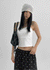 Thezel Back Point Halter Crop Top (Built-in Bra)