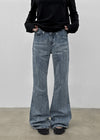 Arch low-waist bootcut denim pants