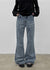 Arch low-waist bootcut denim pants