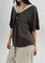 Dexa Stripe Balloon Deep U Neck Tee
