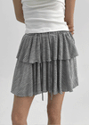 Rayssin Stripe Tiered Mini Skirt
