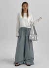 Themati Stripe Summer Slit Banding Pants
