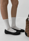 Ribbed Cotton-Spandex Crew Socks