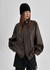 Tuatu High-neck Leather Jumper