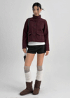 Melda High-neck Button Jacket