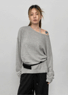 Nofess Boat Neck Loose Fit Summer Knit