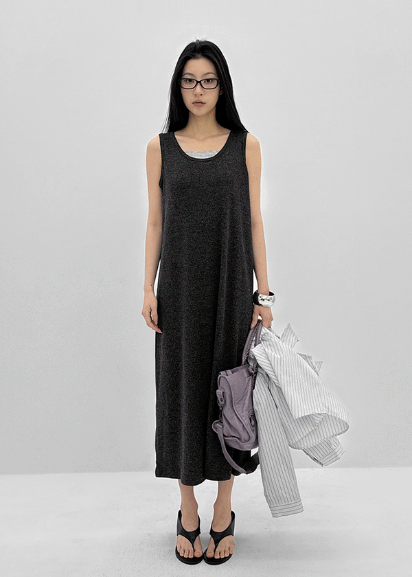 Nuss Layered Sleeveless Long Dress